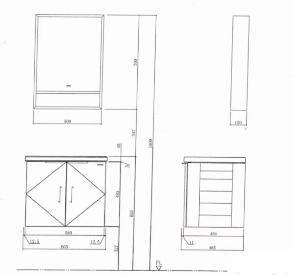 JOMOO 580mm Vanity